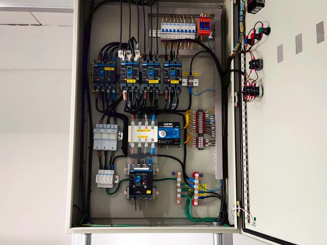 The system’s AC/DC switchboard on site