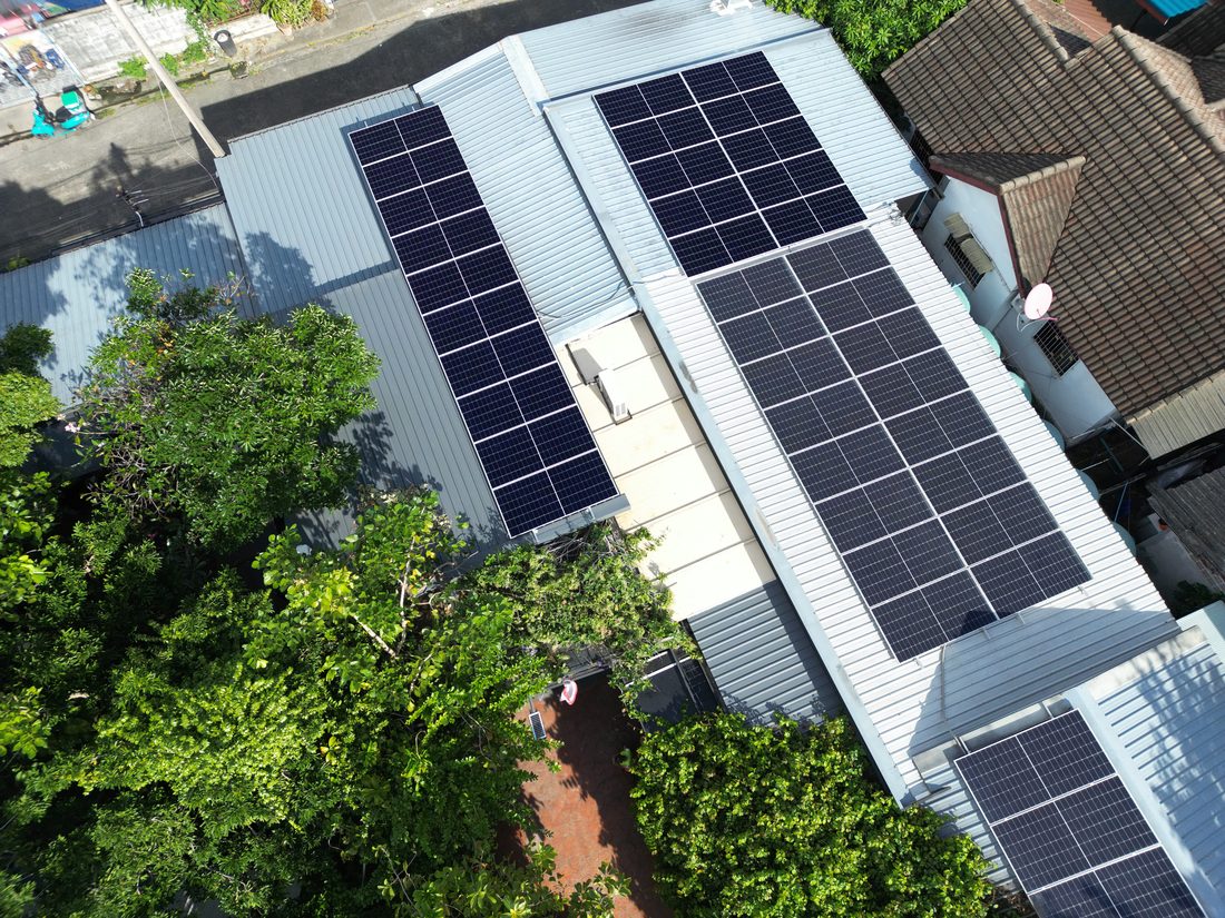 The roof arrays from above