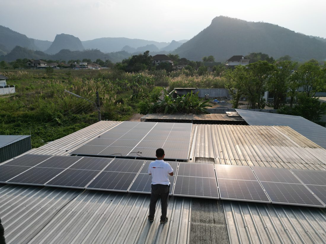 Our team on the roof array