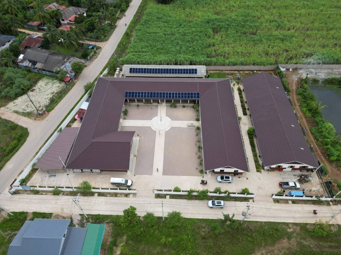 Drone view of the site